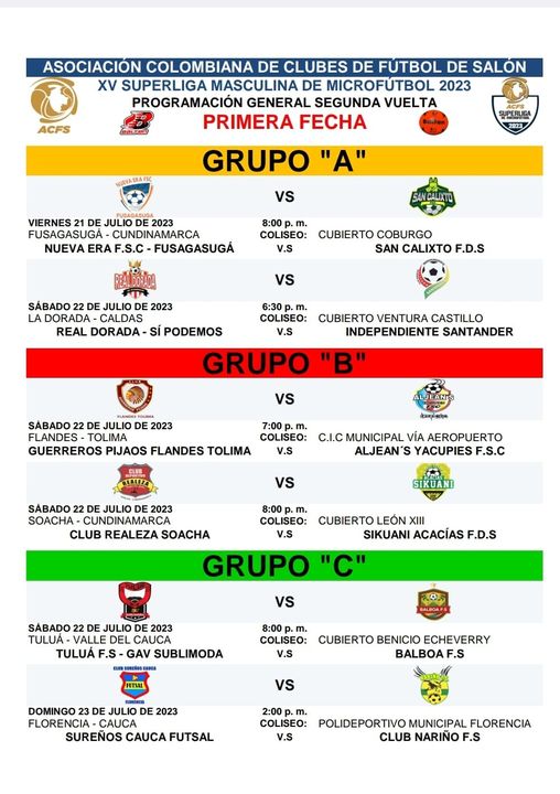 Incia la Segunda vuelta de la Superliga Masculina de Microfútbol