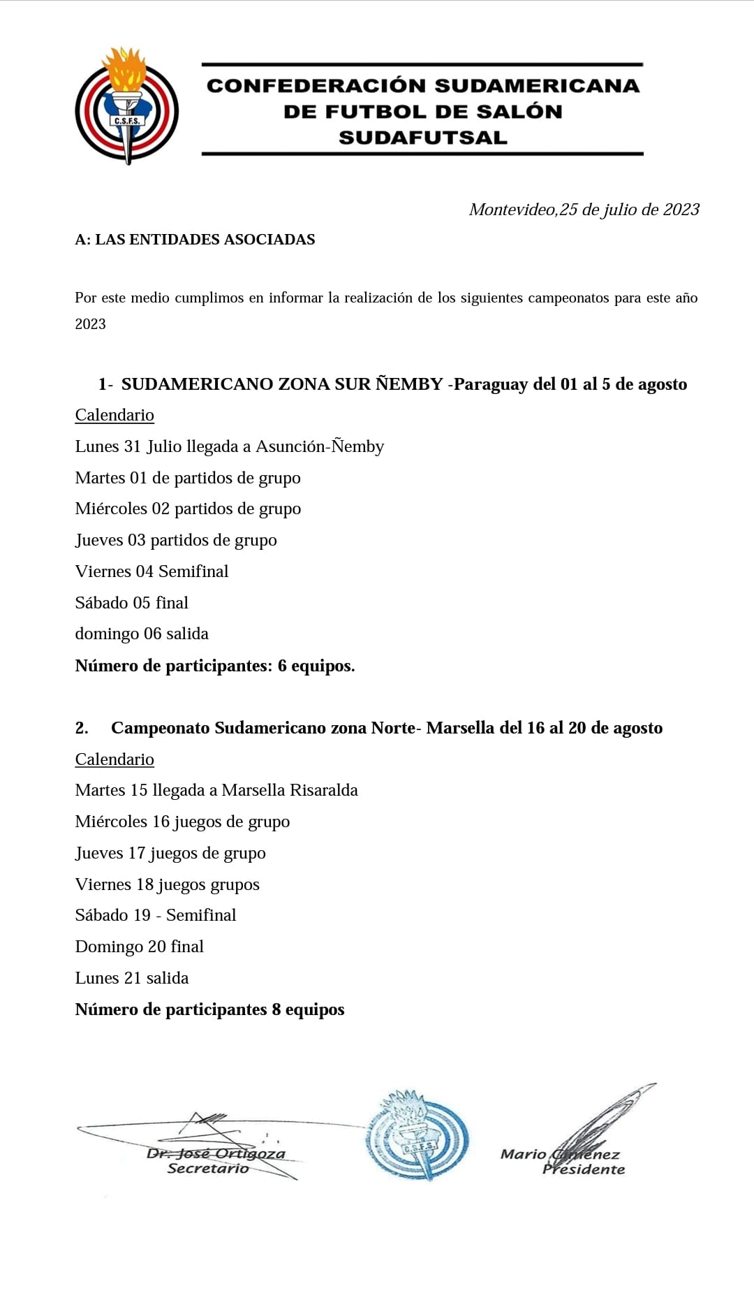 Sudamericano de Clubes Zona Sur y Norte de Futbol de Salón